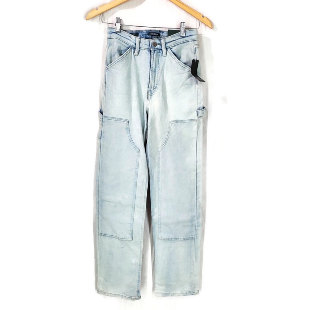 NWT Wild Fable Women Sz 00 Cotton Blend Stretch Carpenter Denim Jeans High Rise